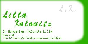 lilla kolovits business card